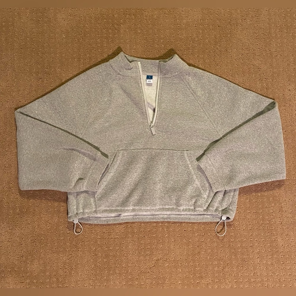 Cropped Adjustable Quarter Zip